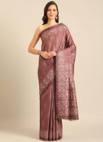 Cotton Pink Daily Wear Printed Saree